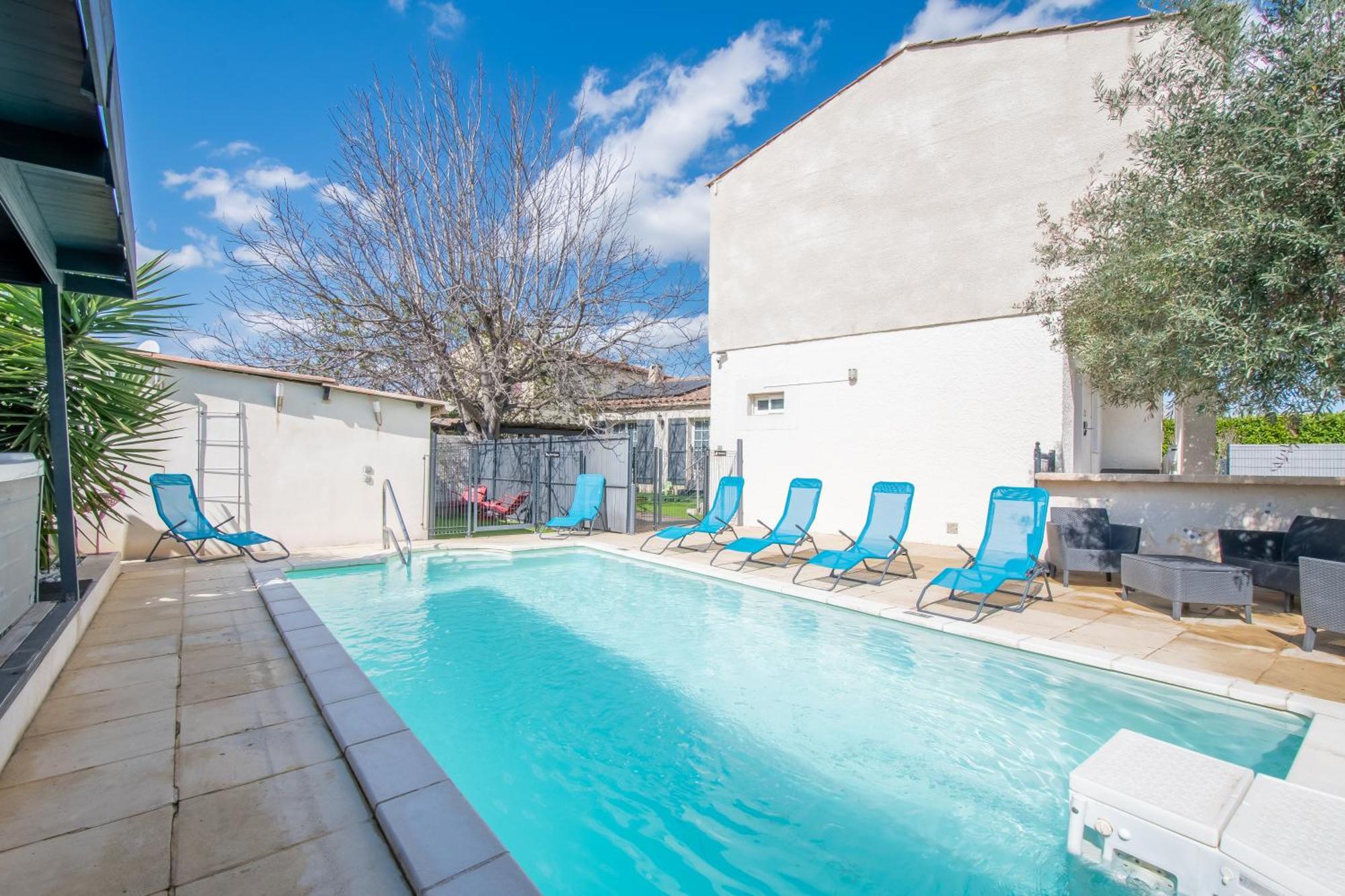 Guesthouse La Costiere - Logements Independants - Espace Piscine Jacuzzi 吕内尔 外观 照片